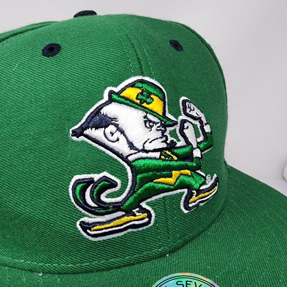 Notre Dame Fighting Irish 47 Brand Green Snapback Hat Embroidered Hat - Picture 2 of 9